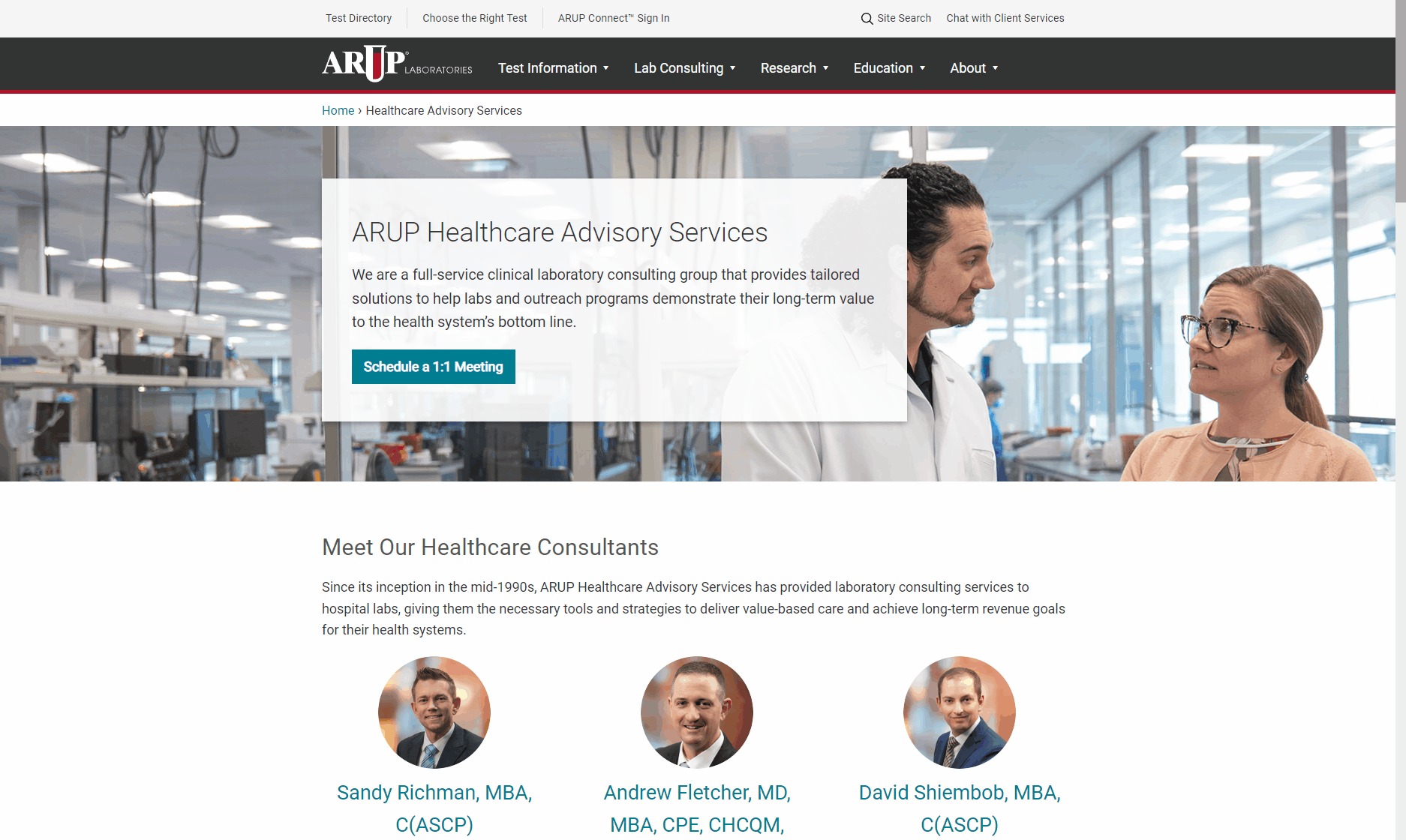ARUP Laboratories - Website